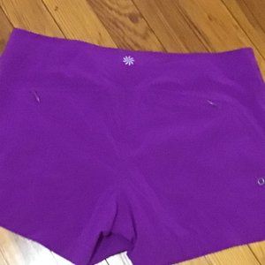 ATHLETA BRIGHT PURPLE ATHLETIC SHORTS. 2